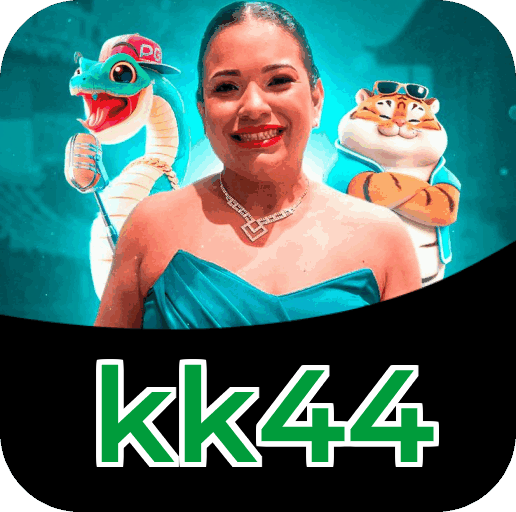 Interface do aplicativo kk44 mostrando jogos disponíveis no iOS e Android
